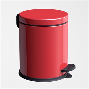 3 LT Pedal Dust Bin - Red