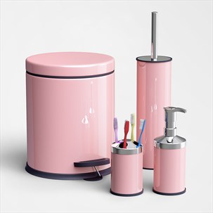 3 LT Bathroom Set 4 Piece - Pink SS430 